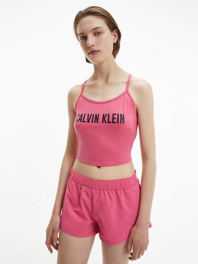 Calvin Klein Ruhák HU392454 | Calvin Klein Cropped Gym Női Trikó Rózsaszín